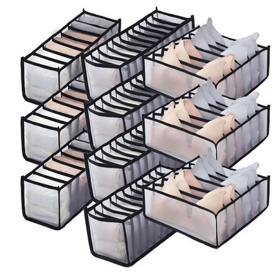 10 Pack Drawer Organizer for Bra, Underwear, Sock,Tie Foldable Closet Organiz...