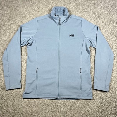 Helly Hansen Jacket Mens Varde Grid Fleece Full Zip Blue Size Medium