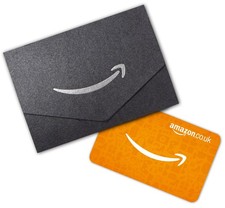 Amazon.co.uk Gift Card for Any Amount in a Black and Silver Mini Envelope 