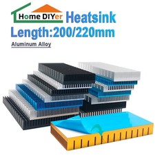 Aluminum Heatsink Radiator Cooling Heat Sink Fin Length 200/220mm For IC Router