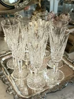 8 Vintage Waterford Crystal Lismore Champagne Flutes Glasses