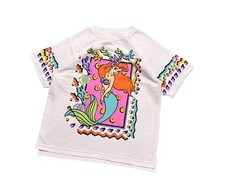 Disney Princess Little Mermaid Ariel Short Sleeve T-Shirt Size L White 90S