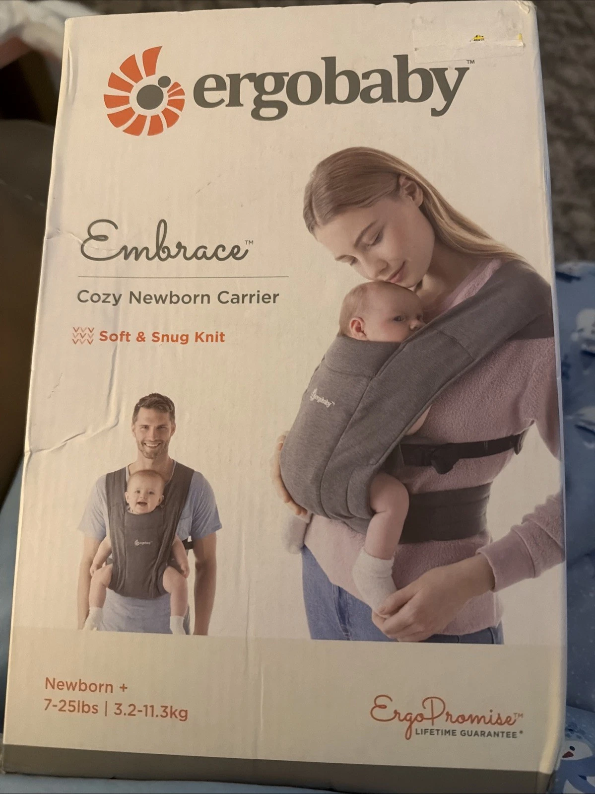 Ergobaby Embrace Cozy Soft Knit Newborn 7-25 Lbs Carrier Grey New In Box
Opens in a new window or ta
