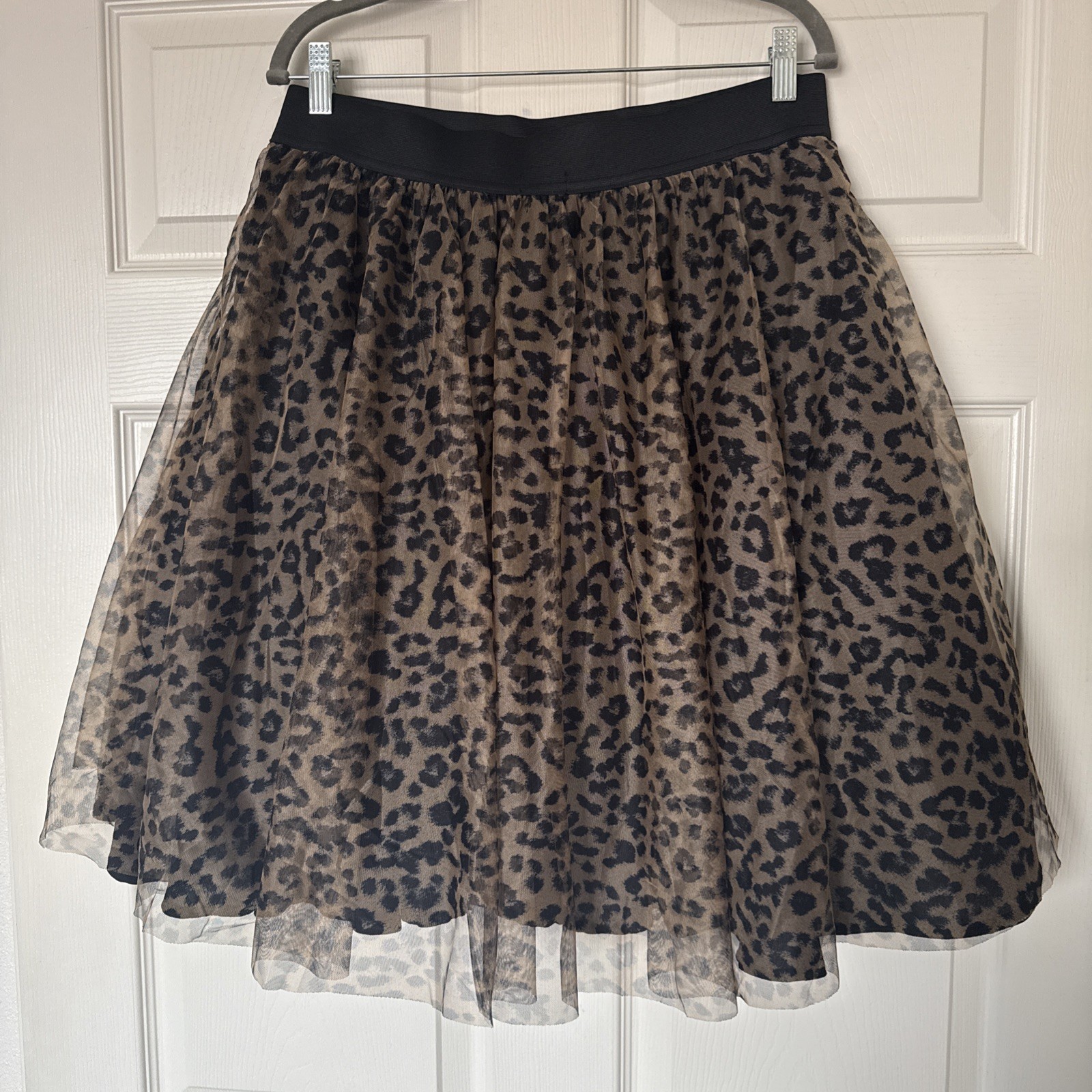 EUC Torrid Leopard Print Multi Layered Tulle Skat… - image 4