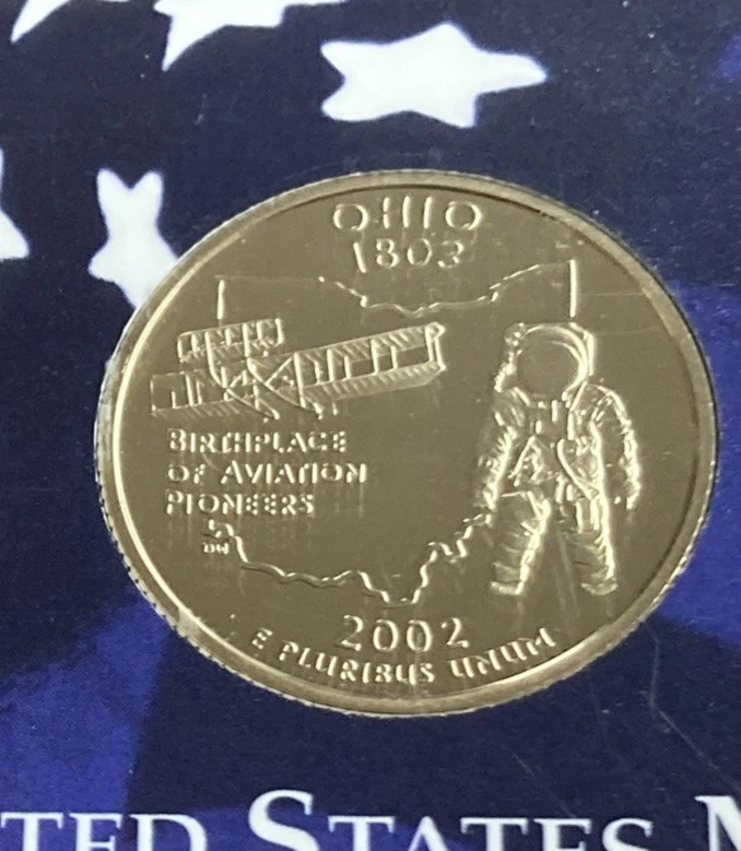 2002 S Proof State Clad Quarter 5 Coin Set - Coins Only - No Case, Box or COA - Image 4 of 4