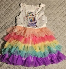 Girls Happy Birthday Tutu Dress Sz 6