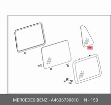 Mercedes-Benz Glasscheibe G-Klasse W463 A4636730810 Original Neu Mercedes-Benz Glasscheibe G-Klasse W463 A4636730810 Original Neu