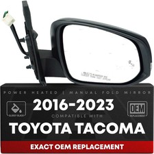 Passenger Side Mirror For Toyota Tacoma Power Heated Manual Fold Convex Signa...