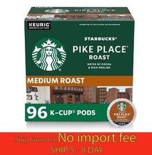 Starbucks K-Cup Coffee Pods, Medium ....Pike Place Roast, 96 Keurig Pods a19.5