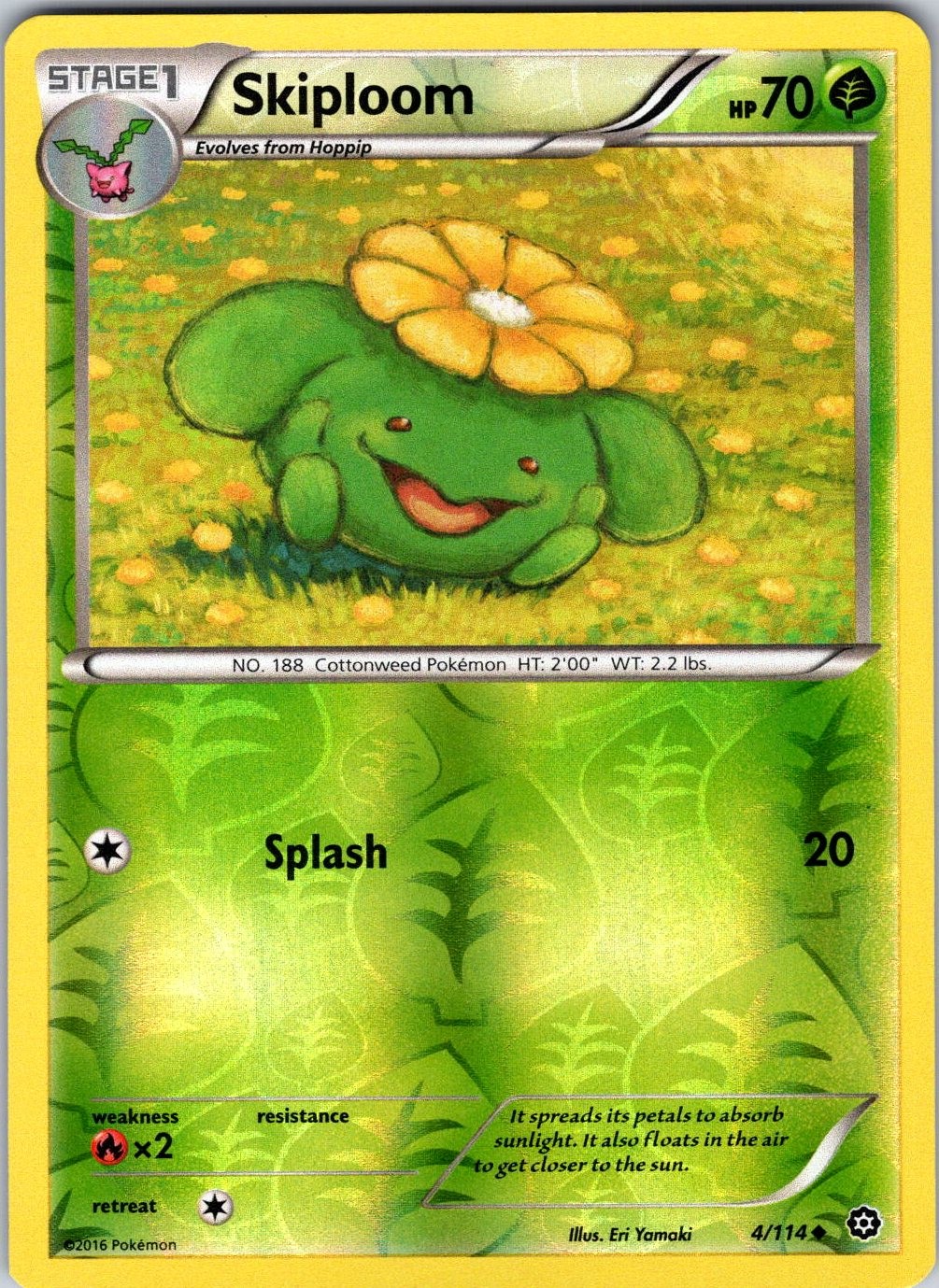 Skiploom 4/114 XY - Steam Siege Pokemon TCG NM Reverse Holo