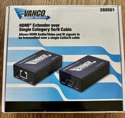 Vanco 280501 HDMI Extender Over Single Cat5e/6 Cable