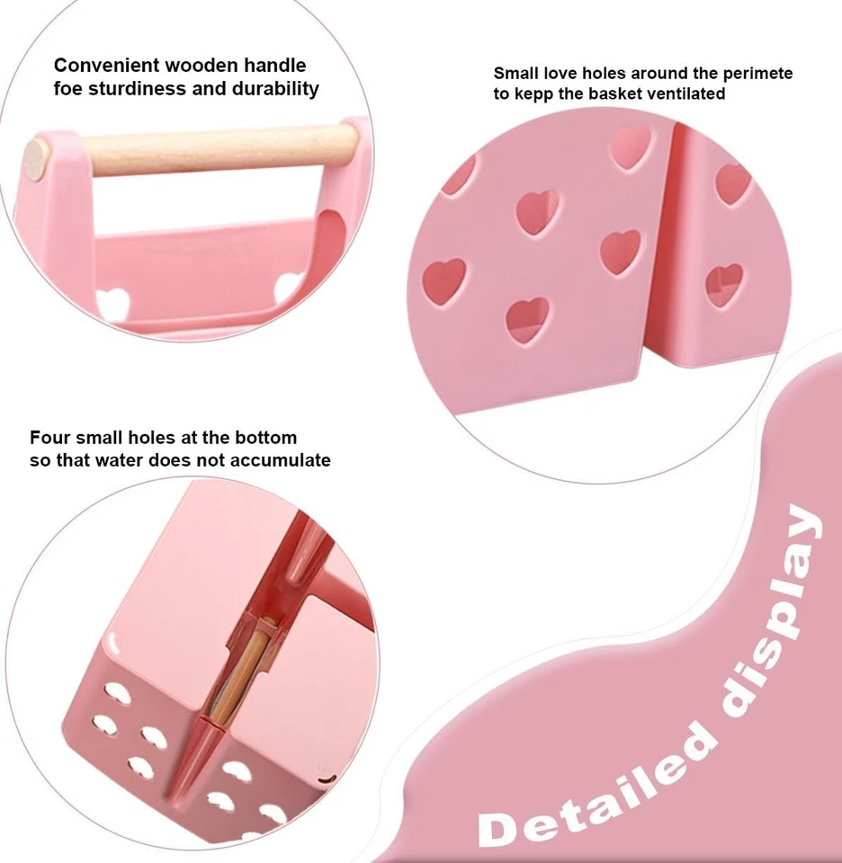 Carrito de ducha portátil cesta de ducha de plástico organizador carrito de baño dividido Sto Foto 3 de 4