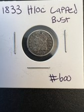 1833 Silver Capped Bust Half Dime, VF Details