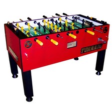 Tornado Tour Edition T-3000 Foosball Table Soccer Game - 3 Goalie - Red - Coin