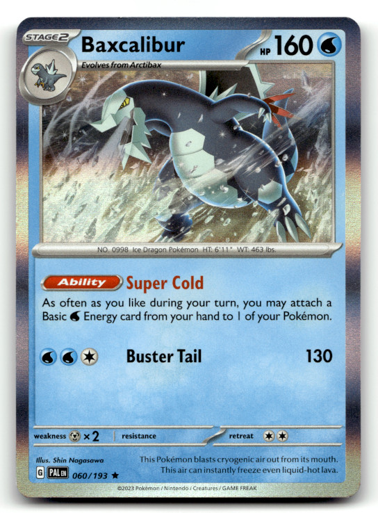 Baxcalibur Holo Rare Scarlet Violet 060/193 NM Holo