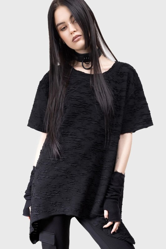 KILLSTAR KIHILIST Phantasmira Top Black Oversized Goth Size S BNWT