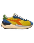 Shoes Diadora Heritage Mercury Elite Trainers Man Leather Yellow/Blue
