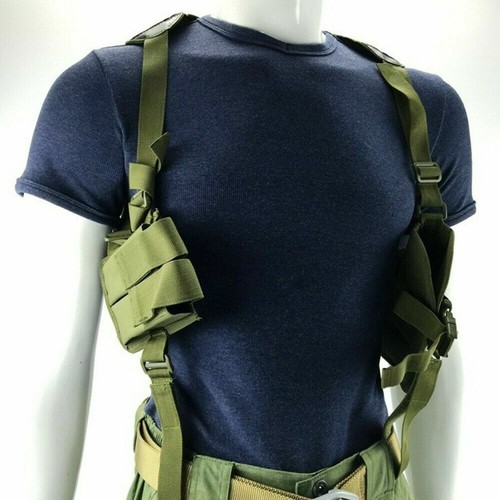 Funda para pistola de hombro táctica militar con 2 bolsa de cargador universal - Imagen 7 de 15