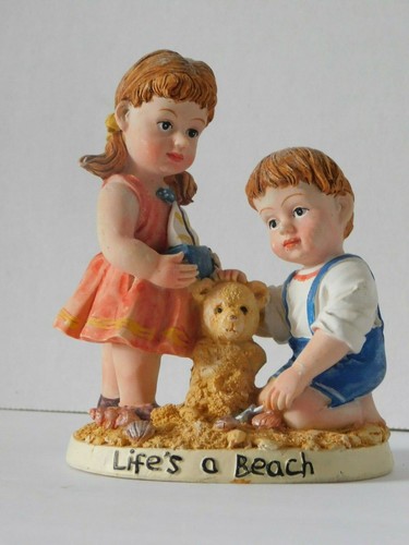 Lifes A Beach Boy & Girl Figurine