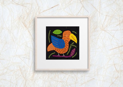 Molita pájaro de ala azul naranja - Imagen 10 de 10