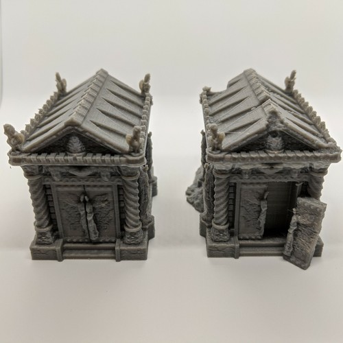 Tumba Mausoleo Tumba 28 mm Wargames Warhammer D&D Modelo Scatter Paisaje Terreno - Imagen 17 de 19
