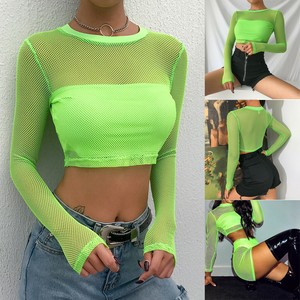womens neon crop top