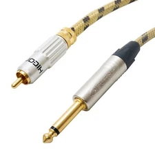 Locking RCA to Mono 1/4" Jack Lead. HiCon Phono Plugs. Sommer Vintage SC Cable