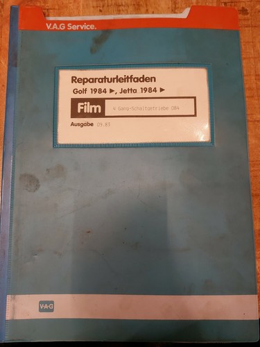 Reparaturleitfaden Microfich 4 Gang Schaltgetriebe 084 VW Golf Jetta 1984-