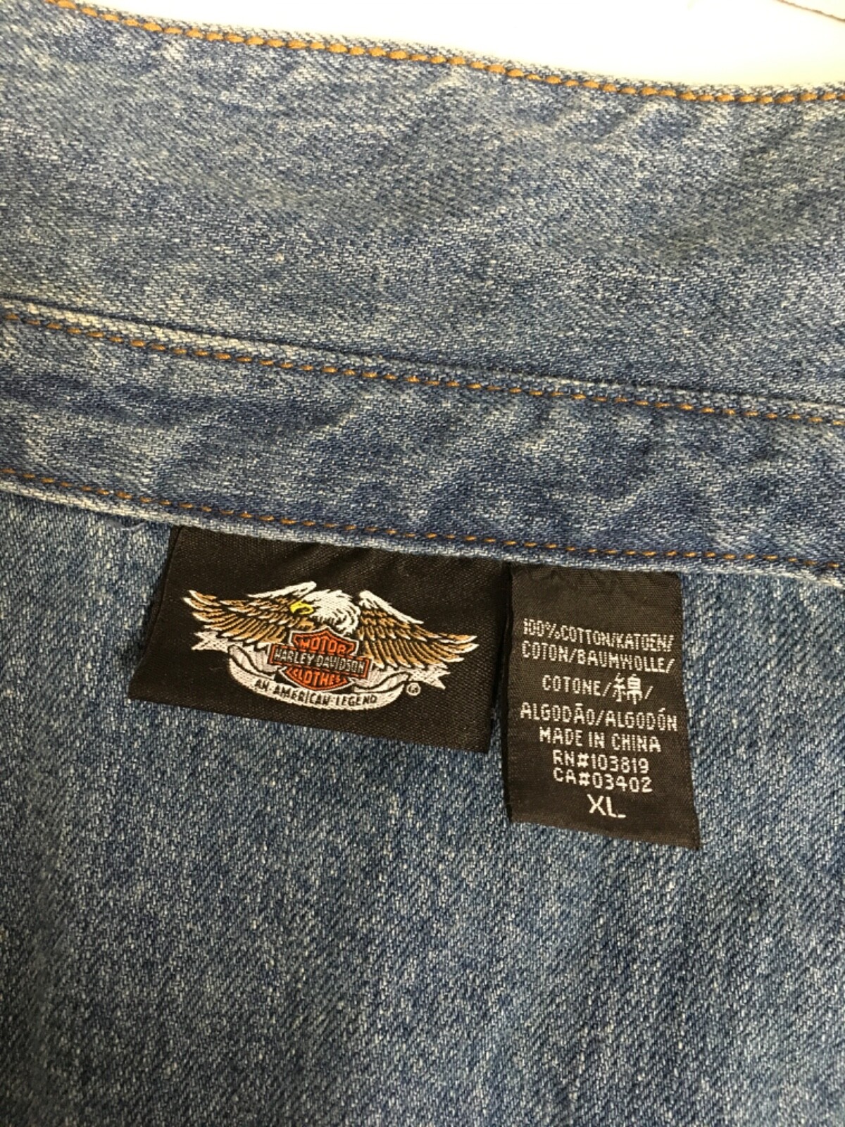Authentic HARLEY DAVIDSON Studded Embroidered Lon… - image 7