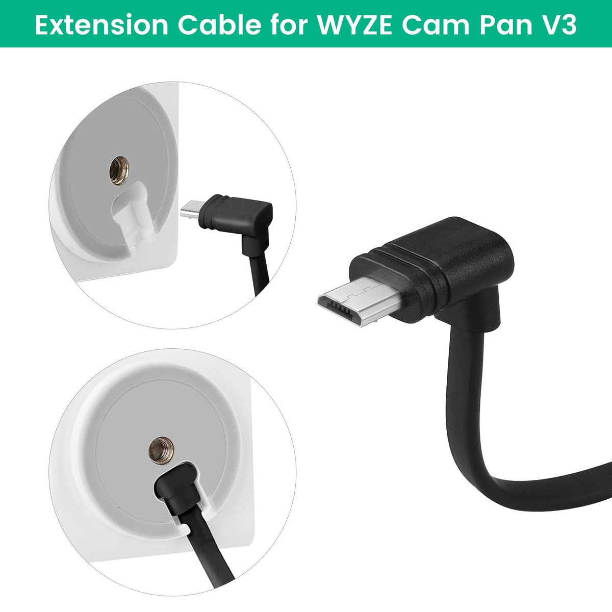 50ft Wyze Cam Power Cable Extra Long USB To Micro USB Cord