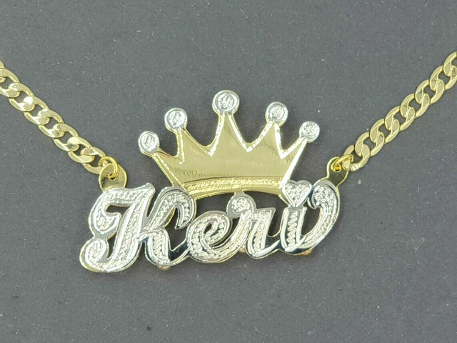 3d Double Plated Name Necklace