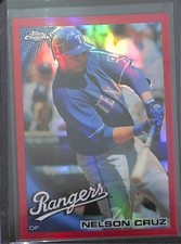 2010 Topps Chrome Red Refractor #96 Nelson Cruz No 24 of 25