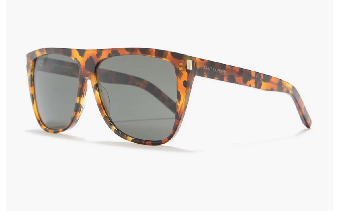 Occhiali da sole Saint Laurent 59 mm oversize avana grigio avana