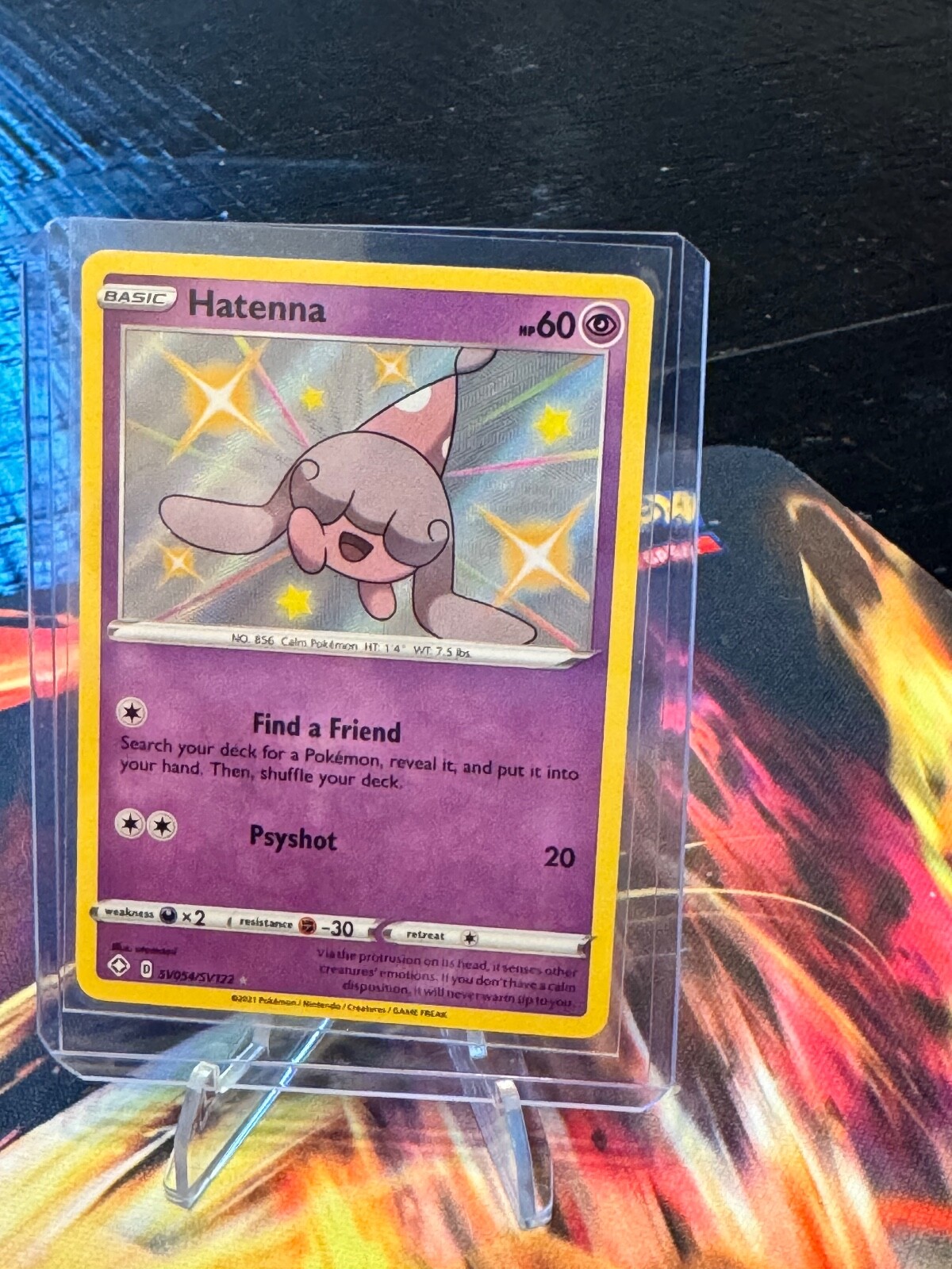 Hatenna SV054/SV122 Shiny Holo Rare Shining Fates Pokemon TCG NM