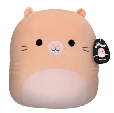 Squishmallows Kellytoy Marjorie the Pink Naked Mole Rat 12in Select Series NWT