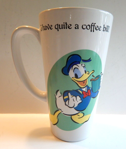 Disney Store "I Have Quite A Coffee Bill!" Donald Duck Mug Cup - Picture 1 of 8