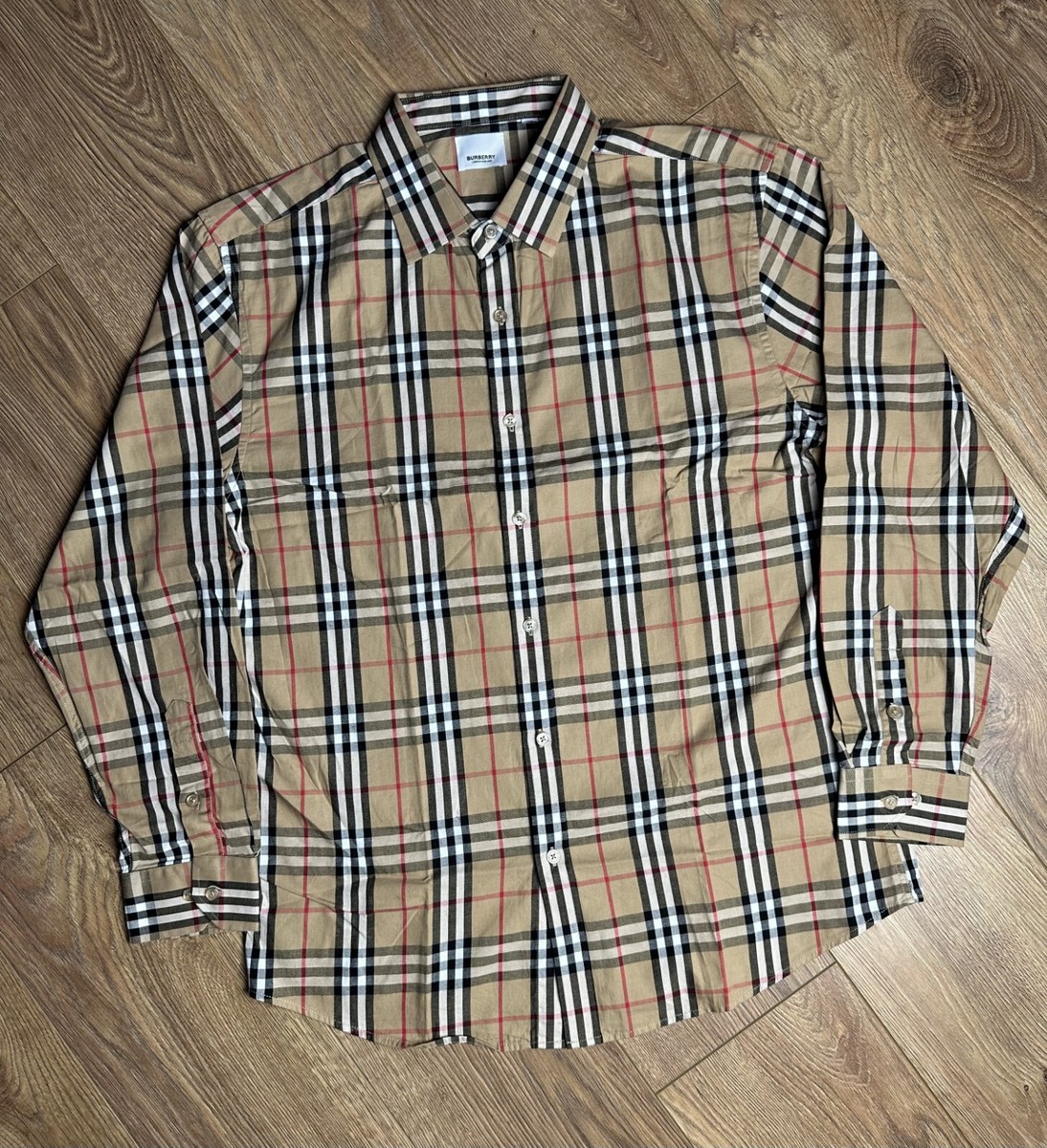 Burberry Shirt Cotton Casual Nova Check Mens Size Medium/Large