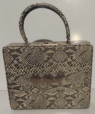 Vintage Faux Snake Skin Box Purse  