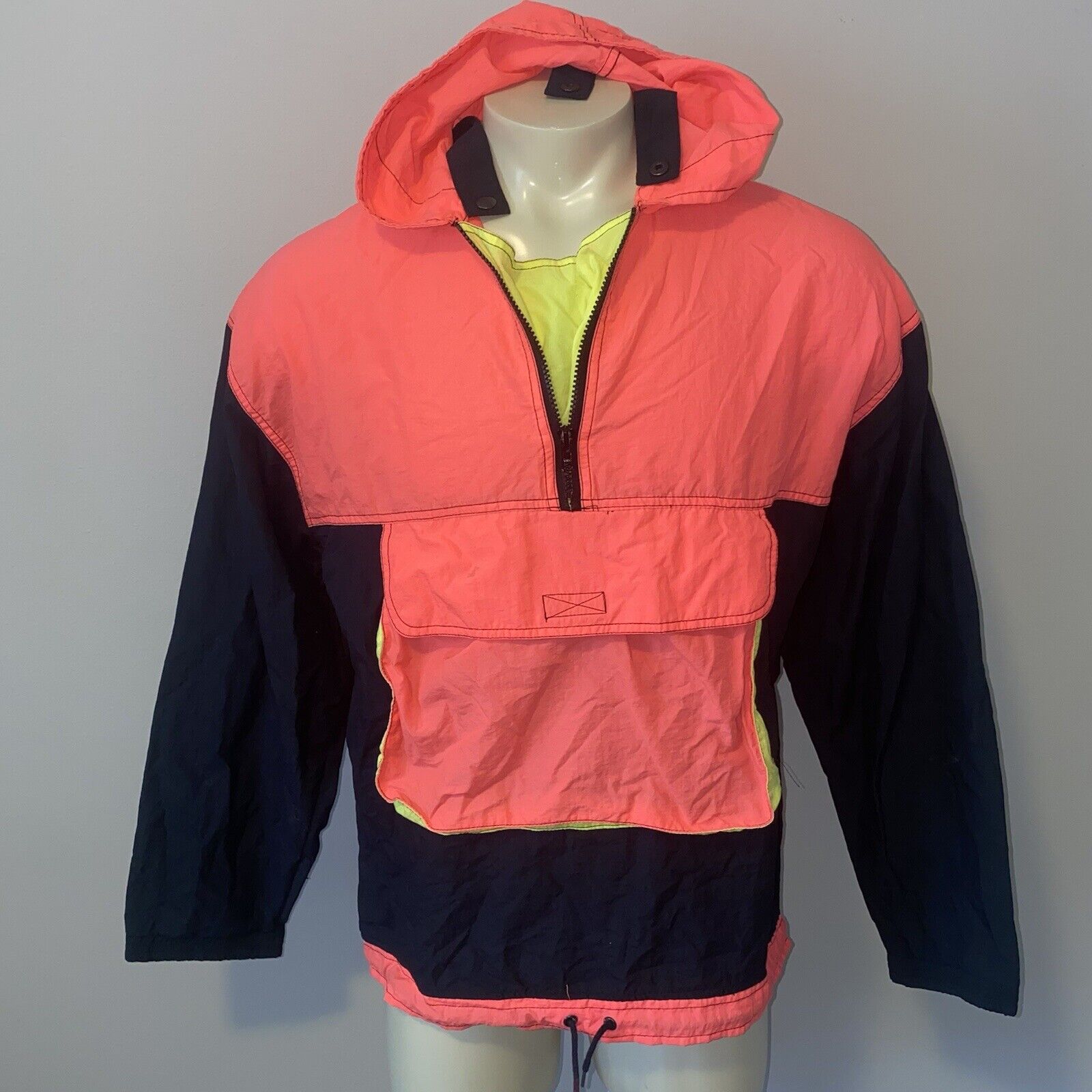 Vtg 80s 90s Windbreaker DASH Nylon neon Track Sui… - image 7