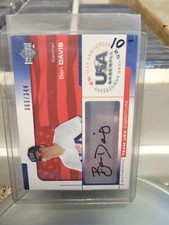 2004 USA Baseball 25th Anniversary Signatures Black Ink 3/344 #DAV  Ben Davis