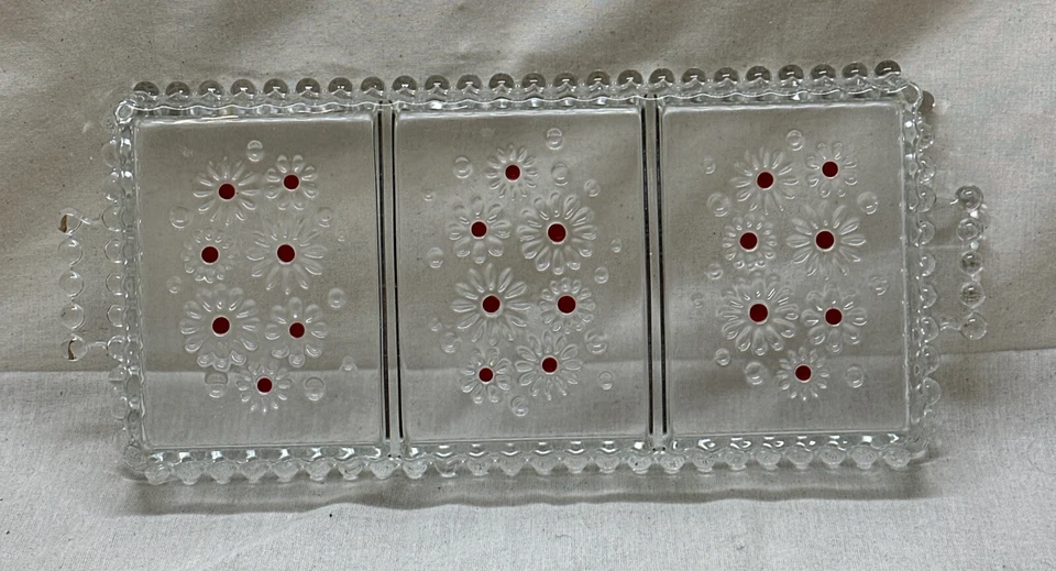 Snack Antipasti Schale Glas 3 unterteilungen Essen Süßigkeiten - Bild 4 von 4