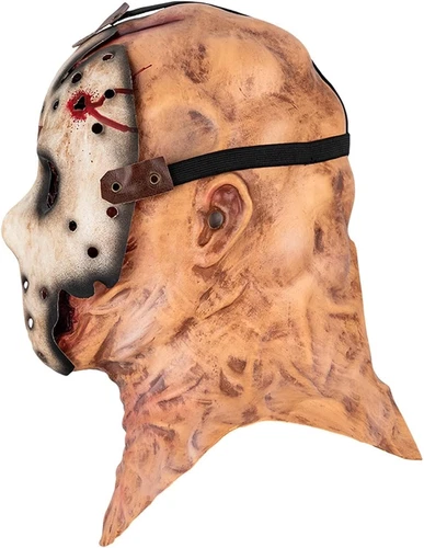 Jason Mask Halloween Rotten Face Killer Hockey Masks Double Layer Horror Zombie - Picture 4 of 7