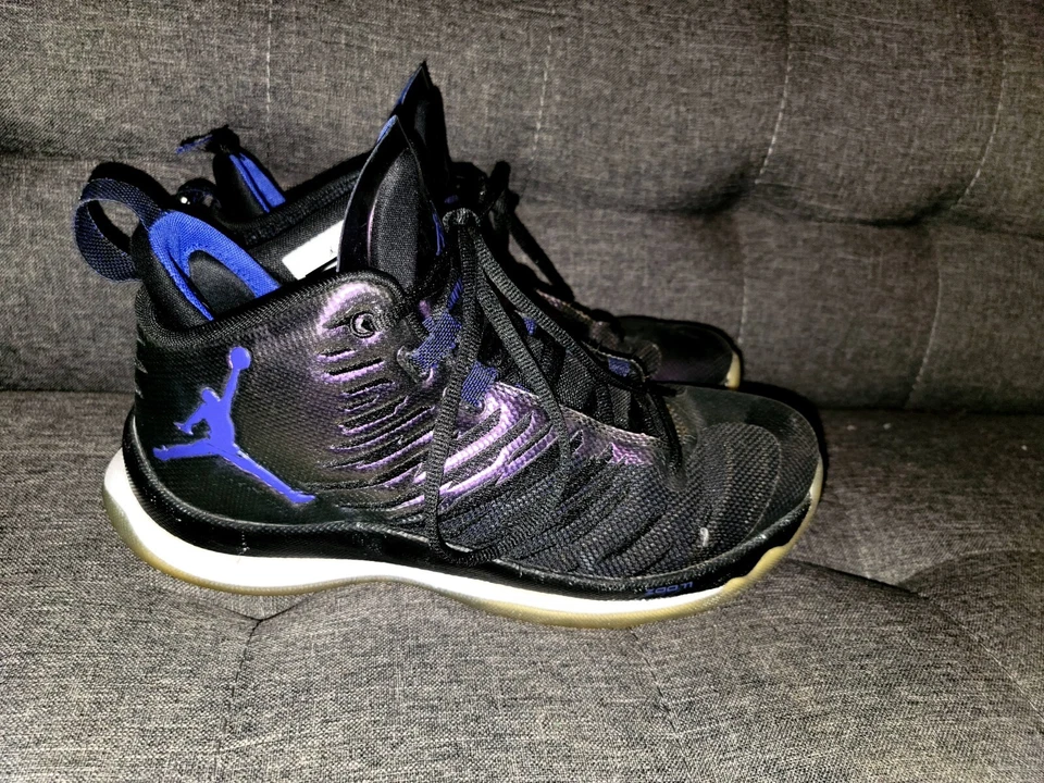 Air Jordan Super Fly 5 Black/Concord-White 844677-012 Size US 9 Holographic - Image 4 of 4