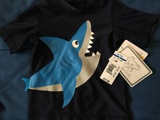 Boy's Navy Blue Swim Top Shark with Tail 6 Month NEW W/TAGS r1