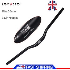 BUCKLOS 50mm Hi-Rise Handlebar 31.8*780mm Aluminum Mountain Road Bike Riser Bar