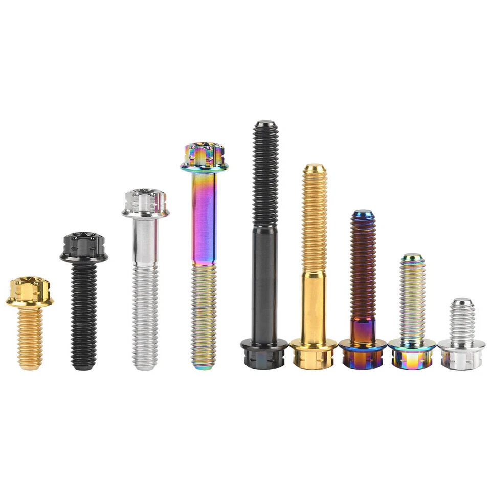 Titanium Bolt M6x10 15 20 25 30 35 40 45-100mm Small Flange Torx Head Gr5 Screw - Image 3 of 4