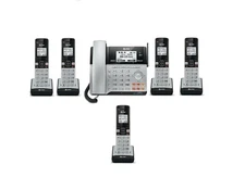 AT&T 2 Line Corded/Cordless Answering System with Connect to Cell & 6 Handsets