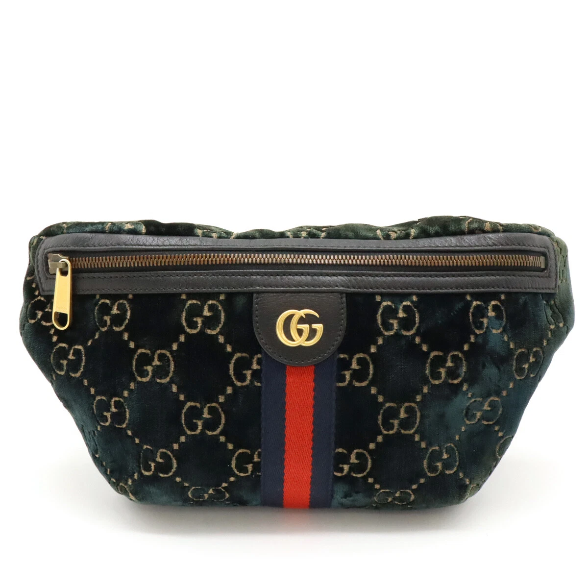 Sac ceinture GUCCI GG velours ligne sherry sac corps poche taille cuir #12480739