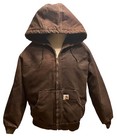 Carhartt Sandstone Active Jacket Quilt Lined Womens Large WJ130 DKB Dark Brown