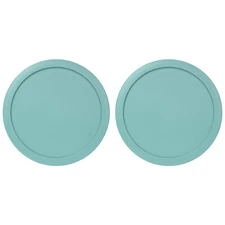 2 Replacement Lids for Pyrex 4-CUP Storage Cover 6" Container 7201-PC TURQUOISE